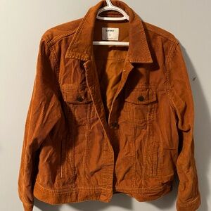 Old Navy Women's Corduroy Jacket - Rust Orange